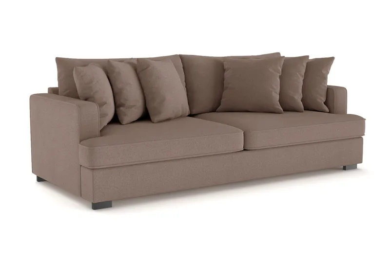 Rossita 4-sits Djup Soffa i Tyg - Brun - Möbler - Vardagsrum - Soffor - 4-sits soffor