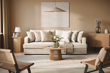 Rossita 4-sits Djup Tygsoffa - Beige - Möbler - Vardagsrum - Soffor - 4-sits soffor