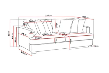 Rossita 4-sits Djup Tygsoffa - Brun - Möbler - Vardagsrum - Soffor - 4-sits soffor
