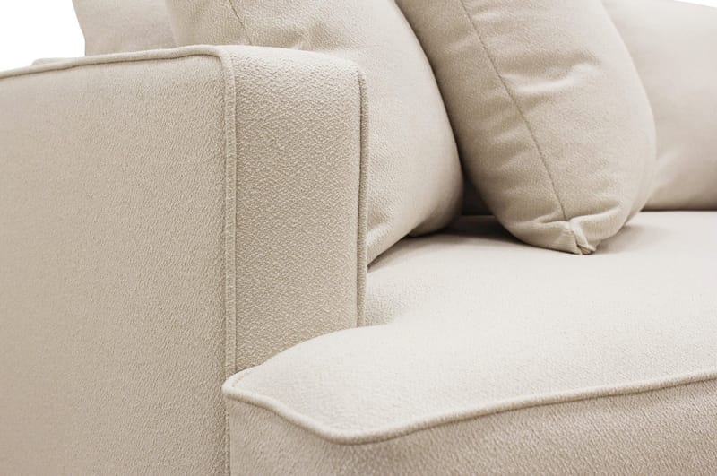 Rossita 4-sits Högervänd L-formad Djup Schäslongsoffa i Bouclé - Beige - Möbler - Vardagsrum - Soffor - Divansoffa & schäslong