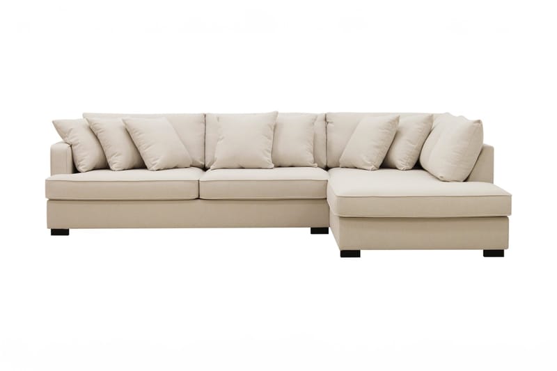 Rossita 4-sits Högervänd L-formad Djup Schäslongsoffa i Bouclé - Beige - Möbler - Vardagsrum - Soffor - Divansoffa & schäslong
