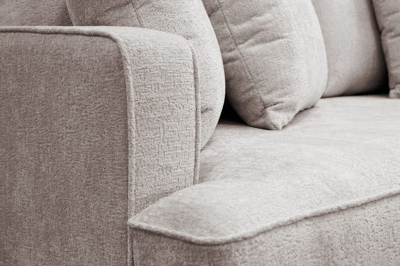 Rossita 4-sits Högervänd L-formad Djup Schäslongsoffa i Chenille - Grå / Brun - Möbler - Vardagsrum - Soffor - Divansoffa & schäslong