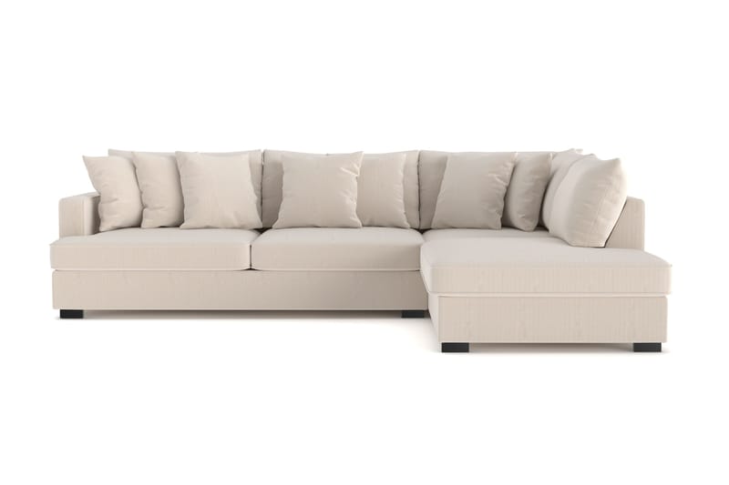 Rossita 4-sits Högervänd L-formad Djup Schäslongsoffa i Manchester - Beige - Möbler - Vardagsrum - Soffor - Divansoffa & schäslong