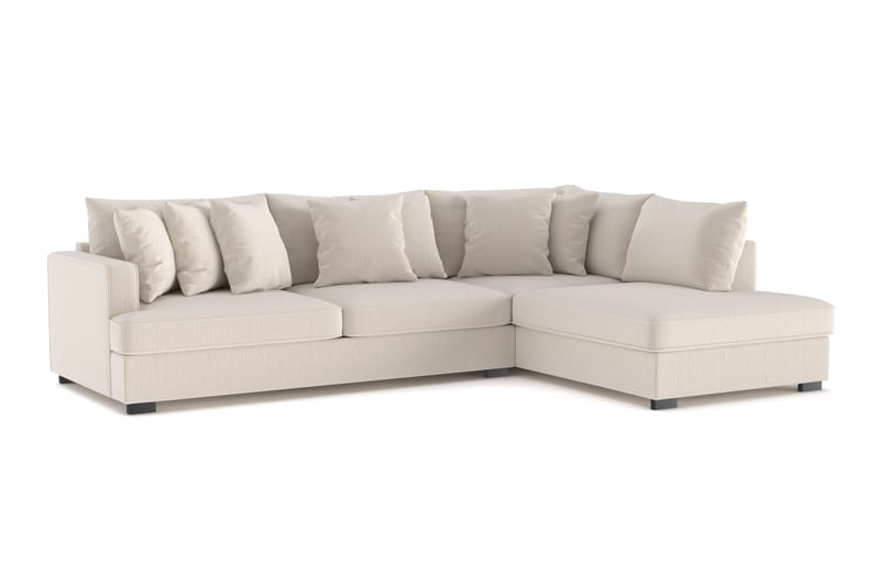 Rossita 4-sits Högervänd L-formad Djup Schäslongsoffa i Manchester - Beige - Möbler - Vardagsrum - Soffor - Divansoffa & schäslong