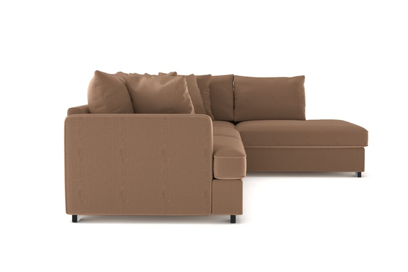 Rossita 4-sits Högervänd L-formad Djup Schäslongsoffa i Manchester - Brun - Möbler - Vardagsrum - Soffor - Divansoffa & schäslong