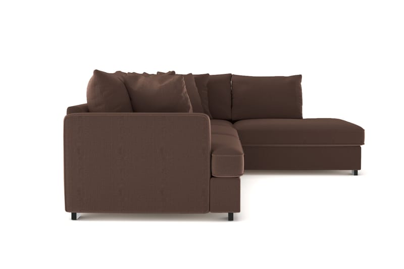 Rossita 4-sits Högervänd L-formad Djup Schäslongsoffa i Manchester - Brun - Möbler - Vardagsrum - Soffor - Divansoffa & schäslong