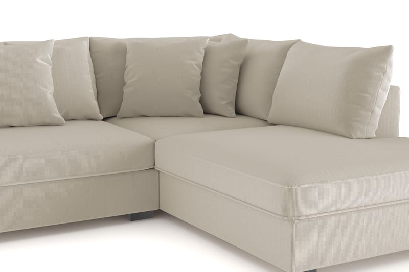 Rossita 4-sits Högervänd L-formad Djup Schäslongsoffa i Manchester - Greige - Möbler - Vardagsrum - Soffor - Divansoffa & schäslong