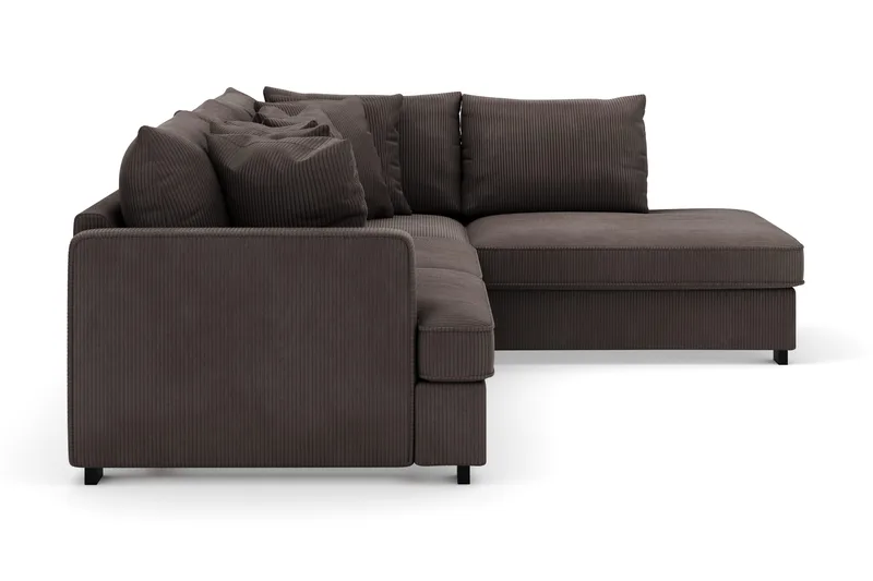 Rossita 4-sits Högervänd L-formad Djup Schäslongsoffa i Manchester - Mörkgrå - Möbler - Vardagsrum - Soffor - Divansoffa & schäslong