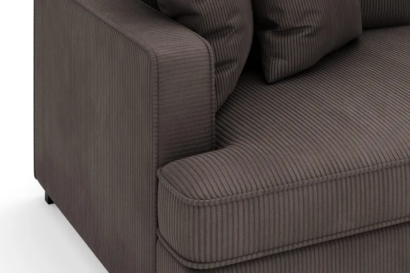 Rossita 4-sits Högervänd L-formad Djup Schäslongsoffa i Manchester - Mörkgrå - Möbler - Vardagsrum - Soffor - Divansoffa & schäslong