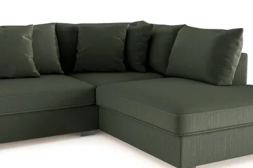 Rossita 4-sits Högervänd L-formad Djup Schäslongsoffa i Manchester - Mörkgrön - Möbler - Vardagsrum - Soffor - Divansoffa & schäslong