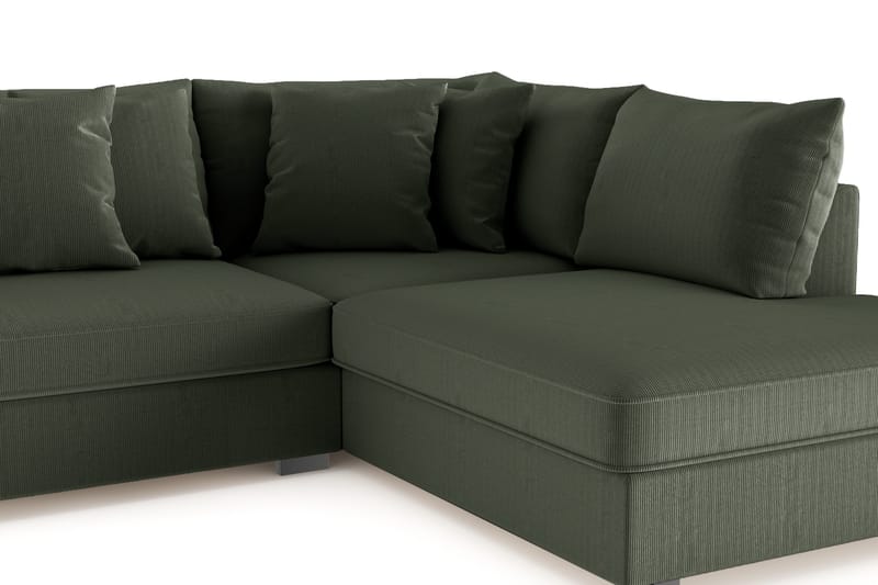 Rossita 4-sits Högervänd L-formad Djup Sch äslongsoffa i Manchester - Mörkgrön - Möbler - Vardagsrum - Soffor - Divansoffa & schäslong