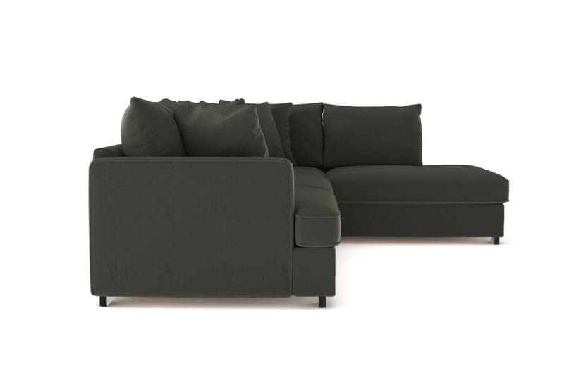 Rossita 4-sits Högervänd L-formad Djup Schäslongsoffa i Manchester - Mörkgrön - Möbler - Vardagsrum - Soffor - Divansoffa & schäslong