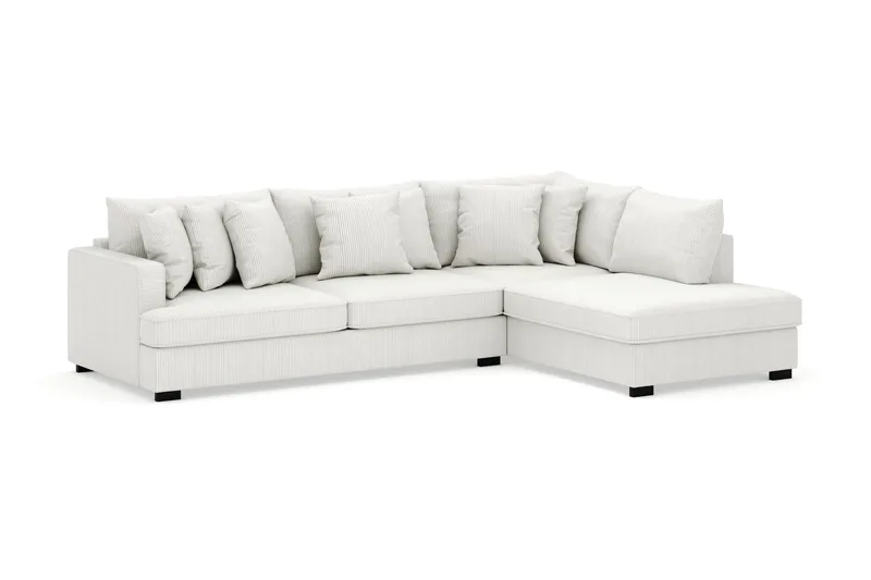 Rossita 4-sits Högervänd L-formad Djup Schäslongsoffa i Manchester - Offwhite - Möbler - Vardagsrum - Soffor - Divansoffa & schäslong