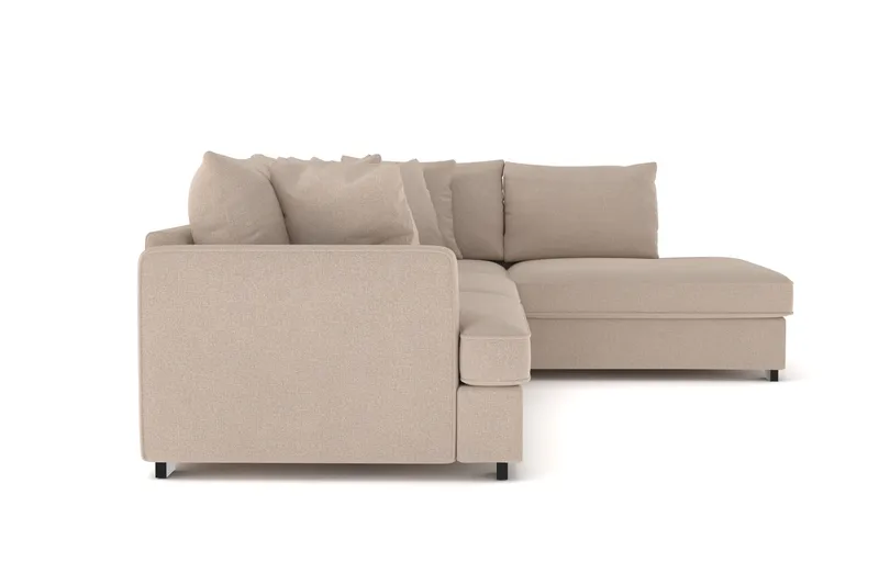 Rossita 4-sits Högervänd L-formad Djup Schäslongsoffa i Tyg - Beige - Möbler - Vardagsrum - Soffor - Divansoffa & schäslong