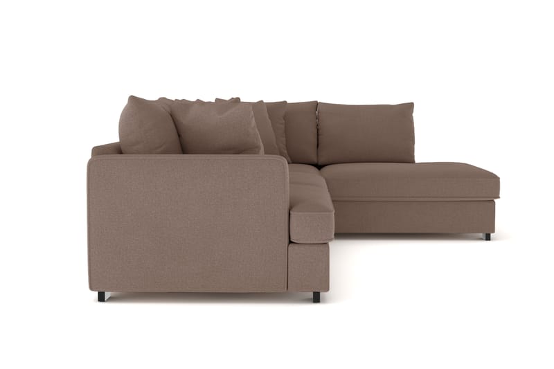 Rossita 4-sits Högervänd L-formad Djup Schäslongsoffa i Tyg - Brun - Möbler - Vardagsrum - Soffor - Divansoffa & schäslong