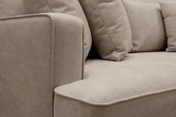 Rossita 4-sits Högervänd L-formad Djup Schäslongsoffa i Tyg - Brun - Möbler - Vardagsrum - Soffor - Divansoffa & schäslong