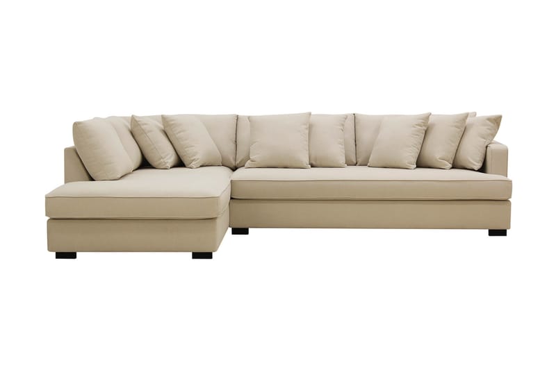 Rossita 4-sits Högervänd L-formad Djup Schäslongsoffa med Hel dyna i Bouclé - Beige - Möbler - Vardagsrum - Soffor - Divansoffa & schäslong