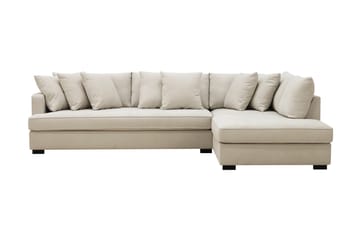 Rossita 4-sits Högervänd L-formad Djup Schäslongsoffa med Hel dyna i Tyg