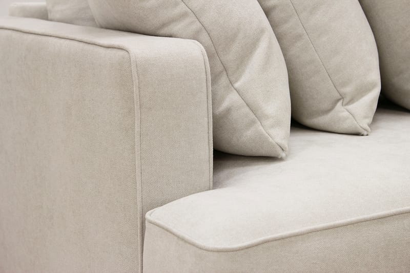 Rossita 4-sits Högervänd L-formad Djup Schäslongsoffa med Hel dyna i Tyg - Beige - Möbler - Vardagsrum - Soffor - Divansoffa & schäslong