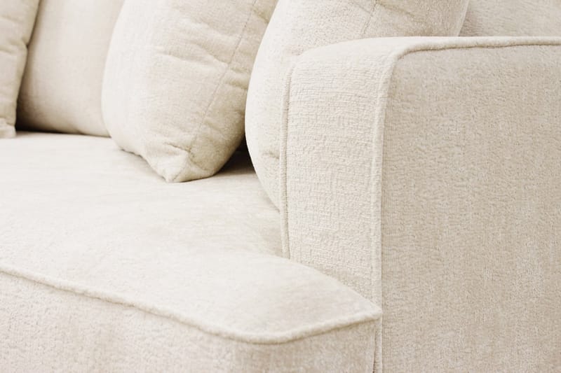 Rossita 4-sits Vänstervänd L-formad Djup Schäslongsoffa i Chenille - Beige - Möbler - Vardagsrum - Soffor - Divansoffa & schäslong