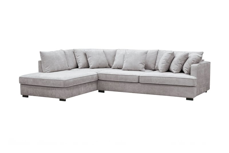 Rossita 4-sits Vänstervänd L-formad Djup Schäslongsoffa i Chenille - Grå / Brun - Möbler - Vardagsrum - Soffor - Divansoffa & schäslong
