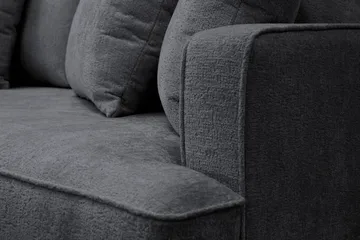 Rossita 4-sits Vänstervänd L-formad Djup Schäslongsoffa i Chenille - Trenza 01, Svart Chenille - Möbler - Vardagsrum - Soffor - Divansoffa & schäslong