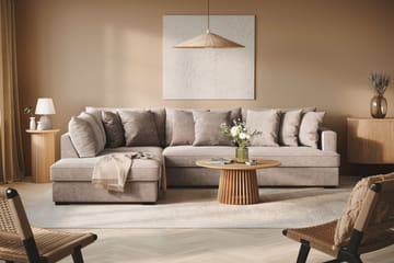Rossita 4-sits Vänstervänd L-formad Djup Schäslongsoffa i Chenille - Trenza 08, Grå/Brun Chenille - Möbler - Vardagsrum - Soffor - Divansoffa & schäslong