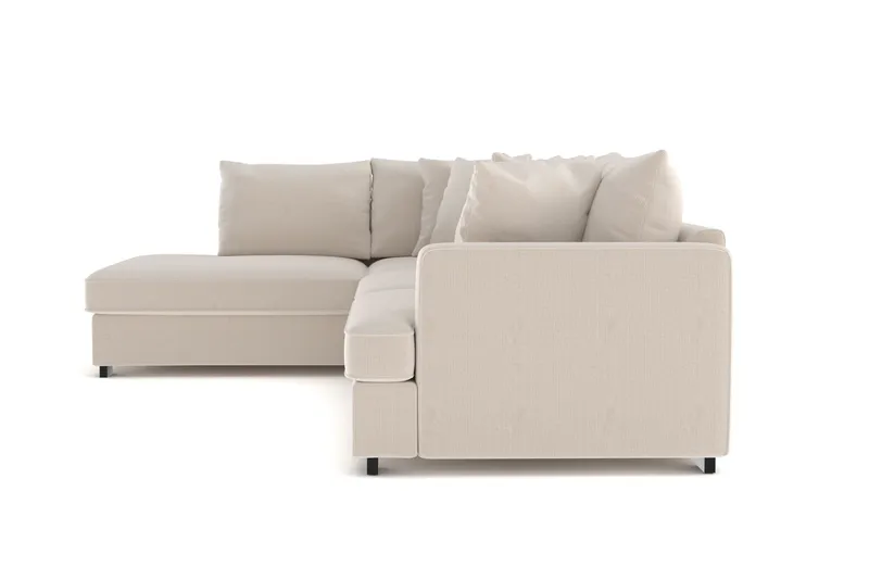 Rossita 4-sits Vänstervänd L-formad Djup Schäslongsoffa i Manchester - Beige - Möbler - Vardagsrum - Soffor - Divansoffa & schäslong