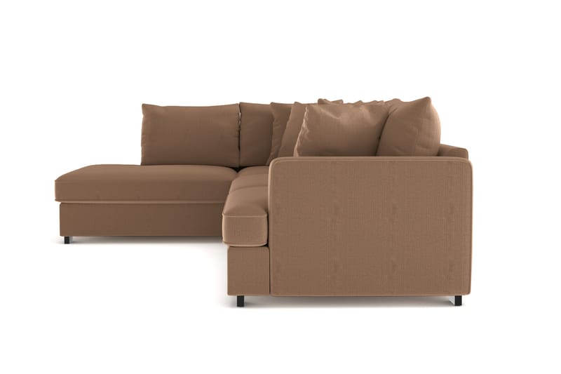 Rossita 4-sits Vänstervänd L-formad Djup Schäslongsoffa i Manchester - Brun - Möbler - Vardagsrum - Soffor - Divansoffa & schäslong