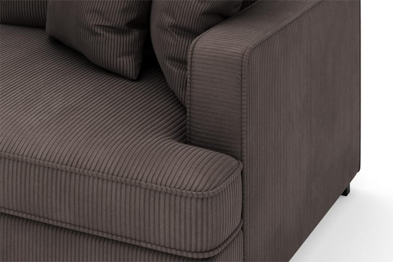 Rossita 4-sits Vänstervänd L-formad Djup Schäslongsoffa i Manchester - Mörkgrå - Möbler - Vardagsrum - Soffor - Sammetssoffor