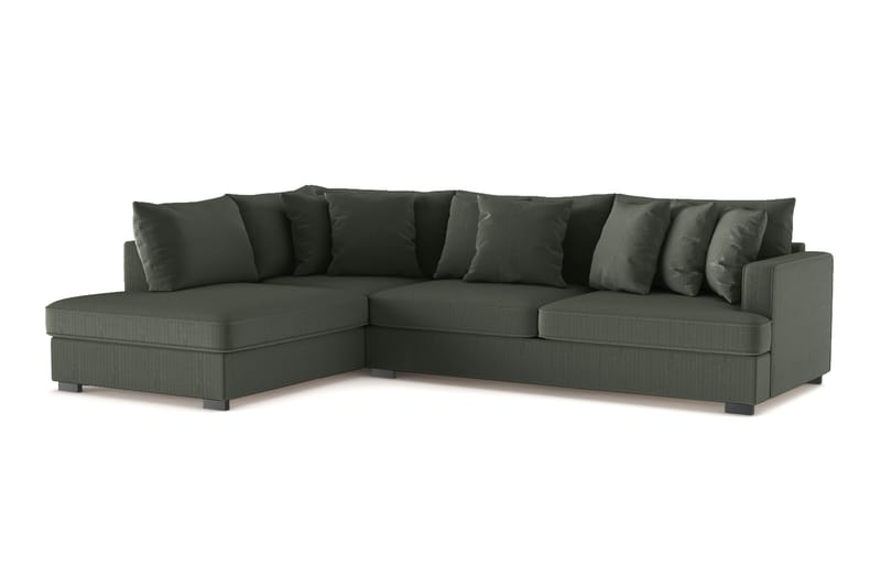 Rossita 4-sits Vänstervänd L-formad Djup Schäslongsoffa i Manchester - Mörkgrön - Möbler - Vardagsrum - Soffor - Divansoffa & schäslong