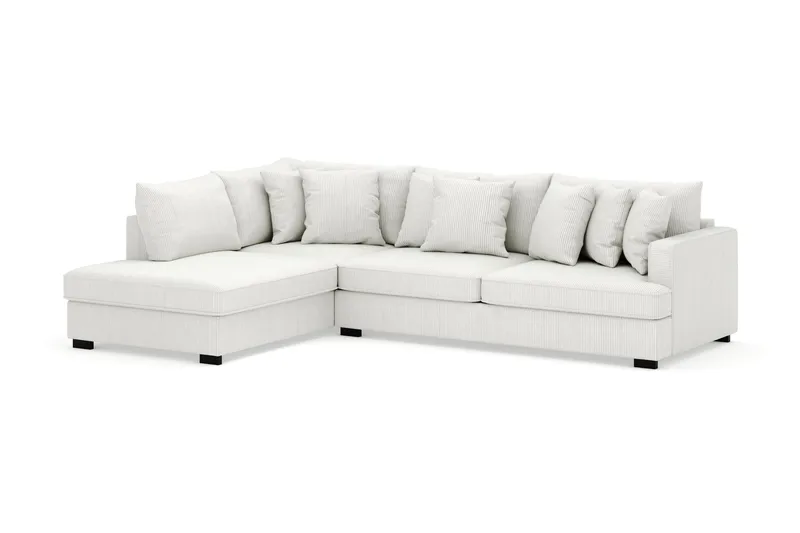 Rossita 4-sits Vänstervänd L-formad Djup Schäslongsoffa i Manchester - Offwhite - Möbler - Vardagsrum - Soffor - Divansoffa & schäslong