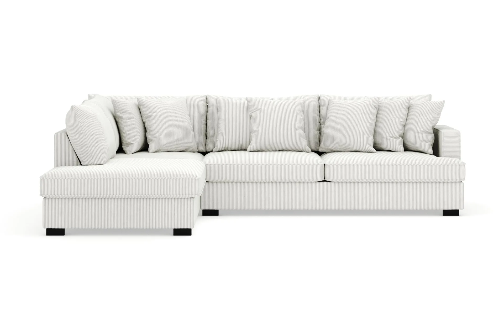 rossita 4-sits vänstervänd l-formad djup schäslongsoffa i manchester - offwhite