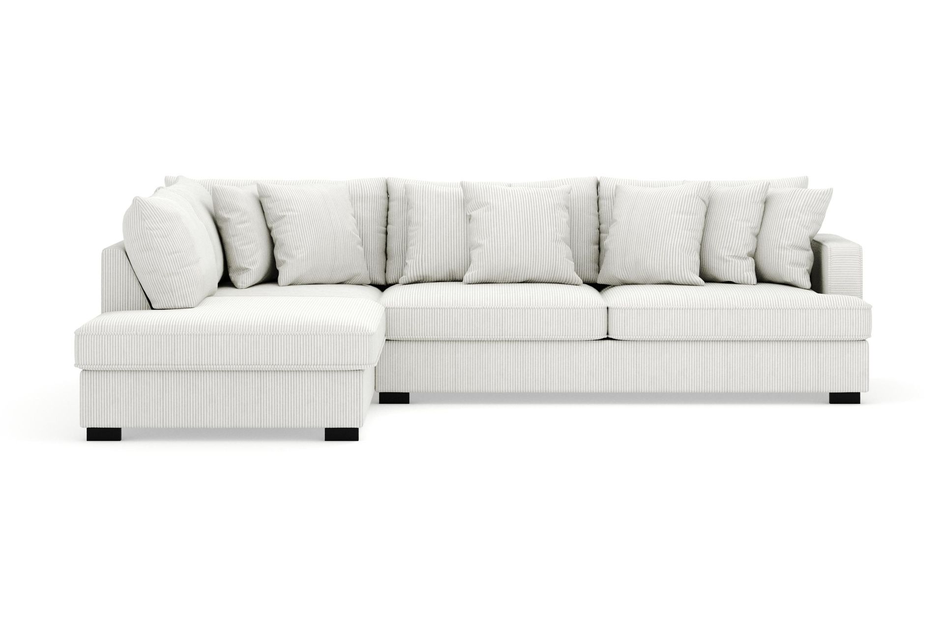 rossita 4-sits vänstervänd l-formad djup schäslongsoffa i manchester - offwhite