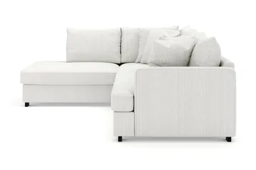 Rossita 4-sits Vänstervänd L-formad Djup Schäslongsoffa i Manchester - Offwhite - Möbler - Vardagsrum - Soffor - Divansoffa & schäslong
