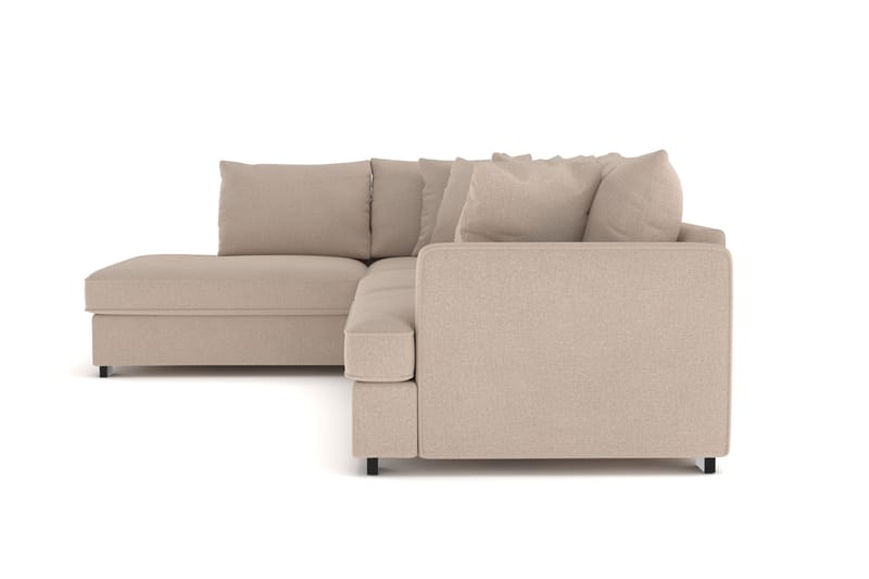 Rossita 4-sits Vänstervänd L-formad Djup Schäslongsoffa i Tyg - Beige - Möbler - Vardagsrum - Soffor - Divansoffa & schäslong