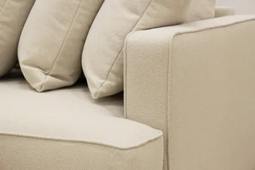 Rossita 4-sits Vänstervänd L-formad Djup Schäslongsoffa med Hel dyna i Bouclé - Beige - Möbler - Vardagsrum - Soffor - Divansoffa & schäslong