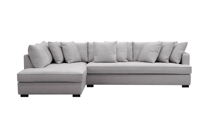 Rossita 4-sits Vänstervänd L-formad Djup Schäslongsoffa med Hel dyna i Chenille - Grå - Möbler - Vardagsrum - Soffor - Divansoffa & schäslong