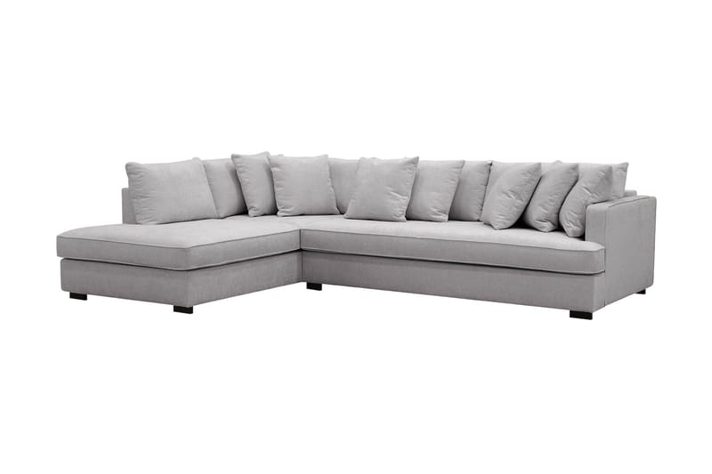 Rossita 4-sits Vänstervänd L-formad Djup Schäslongsoffa med Hel dyna i Chenille - Grå - Möbler - Vardagsrum - Soffor - Divansoffa & schäslong