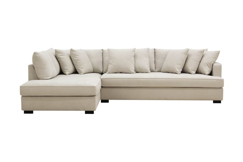 Rossita 4-sits Vänstervänd L-formad Djup Schäslongsoffa med Hel dyna i Tyg - Beige - Möbler - Vardagsrum - Soffor - Divansoffa & schäslong