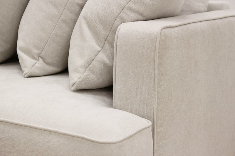 Rossita 4-sits Vänstervänd L-formad Djup Schäslongsoffa med Hel dyna i Tyg - Beige - Möbler - Vardagsrum - Soffor - Divansoffa & schäslong