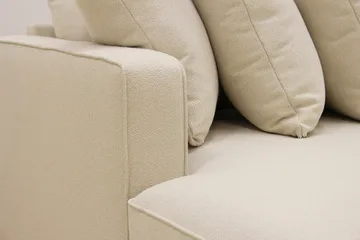 Rossita 5-sits Högervänd U-formad Djup Soffa med Divan och Schäslong i Bouclé - Beige - Möbler - Vardagsrum - Soffor - U-soffor