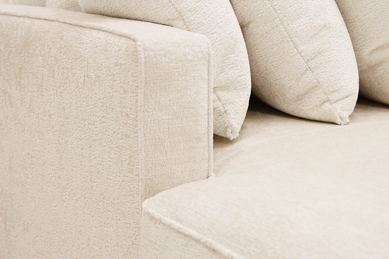 Rossita 5-sits Högervänd U-formad Djup Soffa med Divan och Schäslong i Chenille - Beige - Möbler - Vardagsrum - Soffor - U-soffor