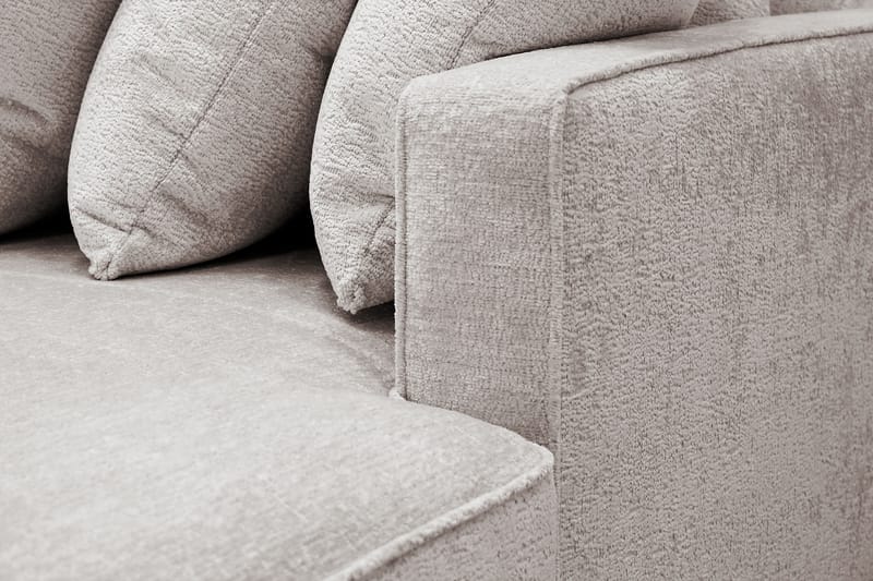 Rossita 5-sits Högervänd U-formad Djup Soffa med Divan och Schäslong i Chenille - Grå / Brun - Möbler - Vardagsrum - Soffor - U-soffor
