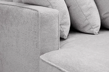 Rossita 5-sits Högervänd U-formad Djup Soffa med Divan och Schäslong i Chenille - Trenza 03, Grå Chenille - Möbler - Vardagsrum - Soffor - U-soffor