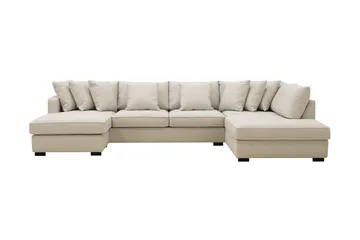 Rossita 5-sits Högervänd U-formad Djup Soffa med Divan och Schäslong i Tyg