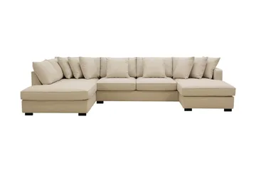 Rossita 5-sits Vänstervänd U-formad Djup Soffa med Divan och Schäslong i Bouclé