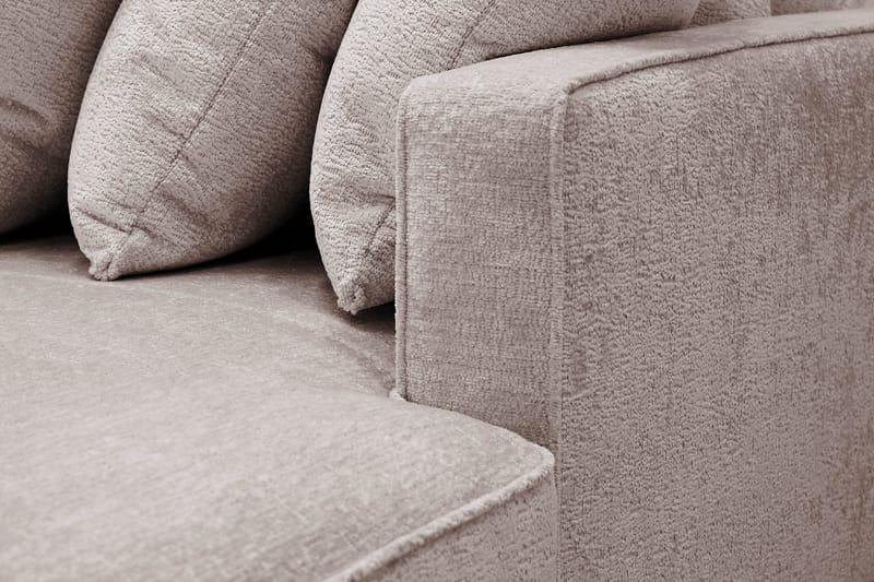 Rossita 5-sits Vänstervänd U-formad Djup Soffa med Divan och Schäslong i Chenille - Grå / Brun - Möbler - Vardagsrum - Soffor - U-soffor