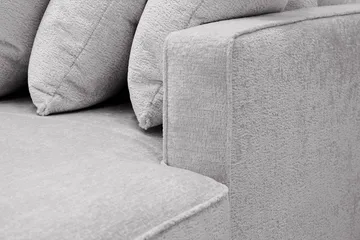 Rossita 5-sits Vänstervänd U-formad Djup Soffa med Divan och Schäslong i Chenille - Grå - Möbler - Vardagsrum - Soffor - U-soffor