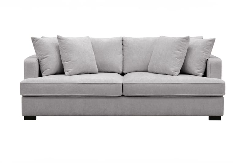 Rossita Djup 3-sits soffa i chenille - Ljus Grå - Möbler - Vardagsrum - Soffor - 3-sits soffor